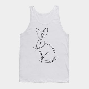 Bunny Rabbit Art | Minimalist line art illustration 1 Tank Top